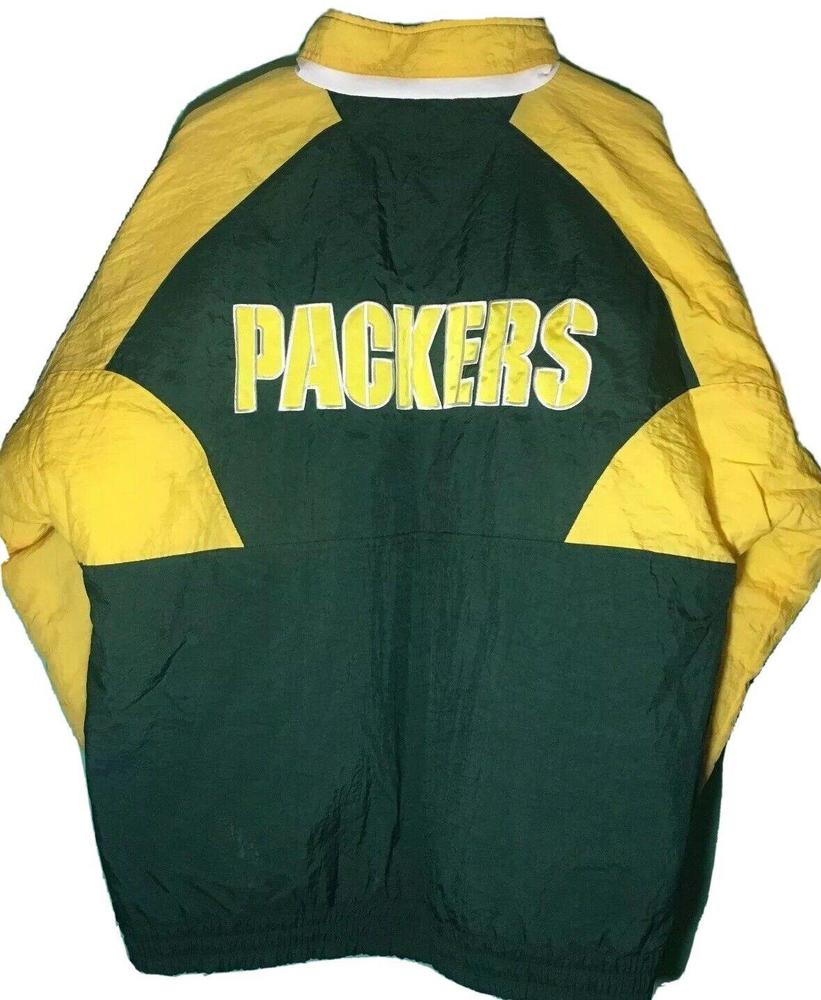 VTG Green Bay Packers Puffer Jacket Apex One Authentic NFL Football Team Size L